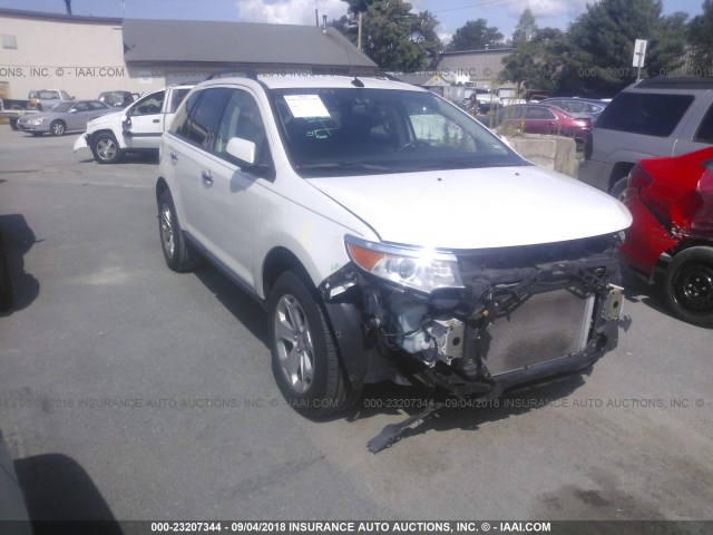 2FMDK4JC3BBB63671 - 2011 FORD EDGE SEL WHITE photo 1