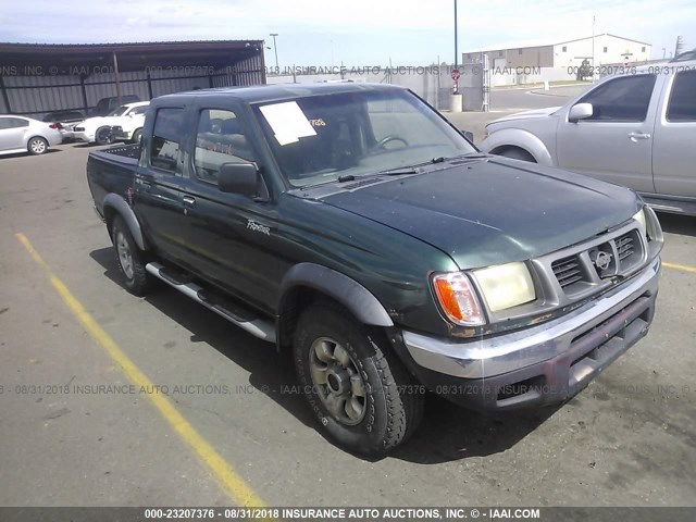 1N6ED27YXYC345643 - 2000 NISSAN FRONTIER CREW CAB XE/CREW CAB SE GREEN photo 1