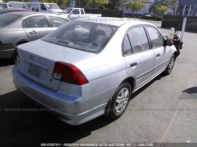 2HGES16365H543526 - 2005 HONDA CIVIC DX VP SILVER photo 4