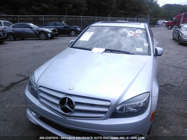 WDDGF8BB1BR165280 - 2011 MERCEDES-BENZ C 300 4MATIC SILVER photo 6