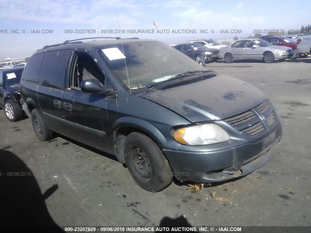 1D4GP24R35B182600 - 2005 DODGE GRAND CARAVAN SE BLUE photo 1