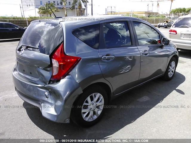 3N1CE2CP6HL377551 - 2017 NISSAN VERSA NOTE S/S PLUS/SV/SL/SR GRAY photo 4