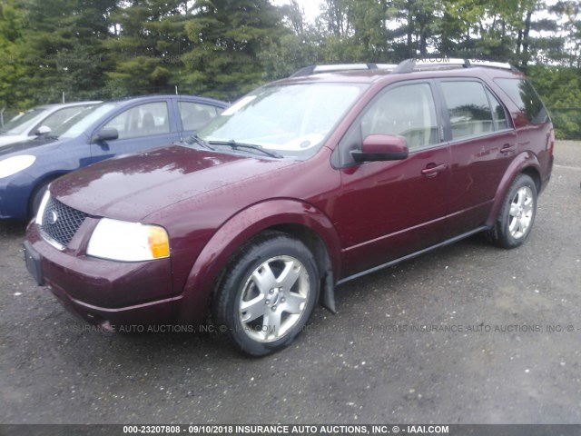 1FMDK06175GA16735 - 2005 FORD FREESTYLE LIMITED MAROON photo 2