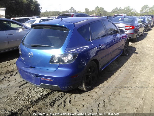 JM1BK343X71665694 - 2007 MAZDA 3 HATCHBACK BLUE photo 4