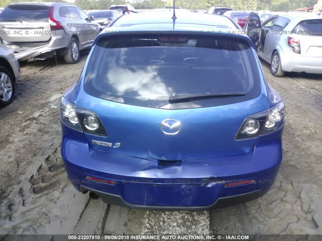 JM1BK343X71665694 - 2007 MAZDA 3 HATCHBACK BLUE photo 6