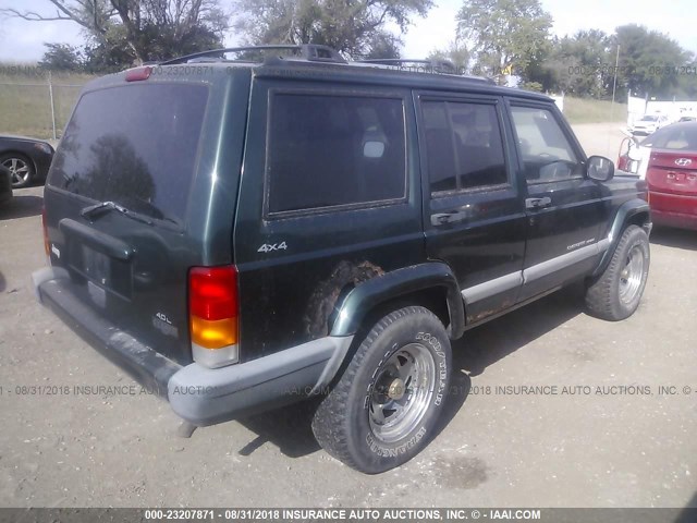 1J4FF68S9XL668156 - 1999 JEEP CHEROKEE SPORT/CLASSIC GREEN photo 4