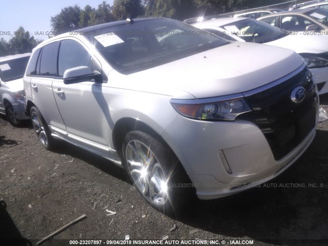 2FMDK3AK0DBA56470 - 2013 FORD EDGE SPORT WHITE photo 1