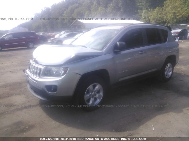 1C4NJCBA9FD219017 - 2015 JEEP COMPASS SPORT GRAY photo 2