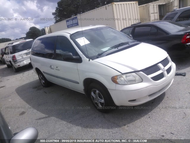 2B4GP44G11R153953 - 2001 DODGE GRAND CARAVAN SPORT WHITE photo 1