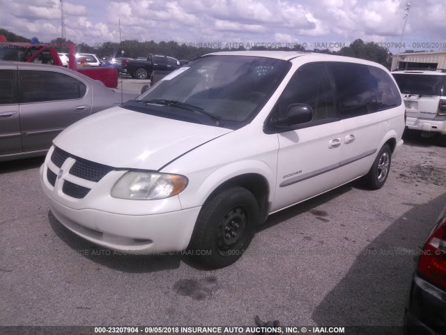 2B4GP44G11R153953 - 2001 DODGE GRAND CARAVAN SPORT WHITE photo 2