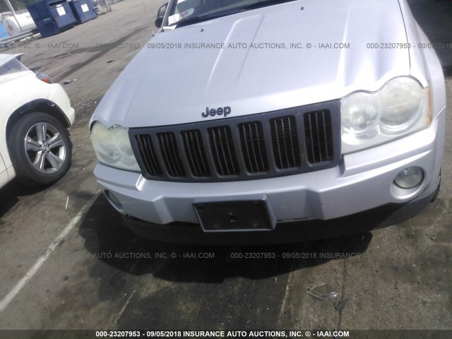 1J8GR48K57C645018 - 2007 JEEP GRAND CHEROKEE LAREDO/COLUMBIA/FREEDOM ვერცხლისფერი ფოტო 6