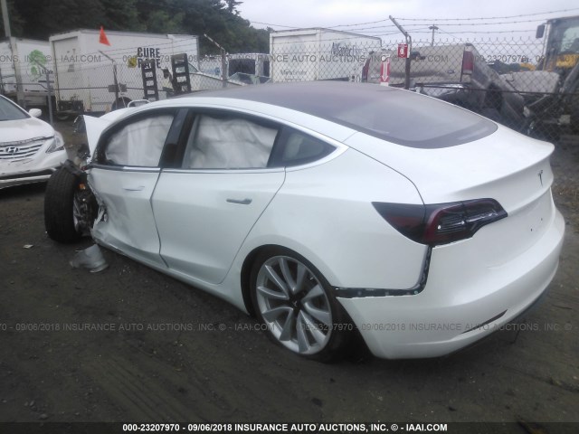 5YJ3E1EA4JF013780 - 2018 TESLA MODEL 3 თეთრი ფოტო 3