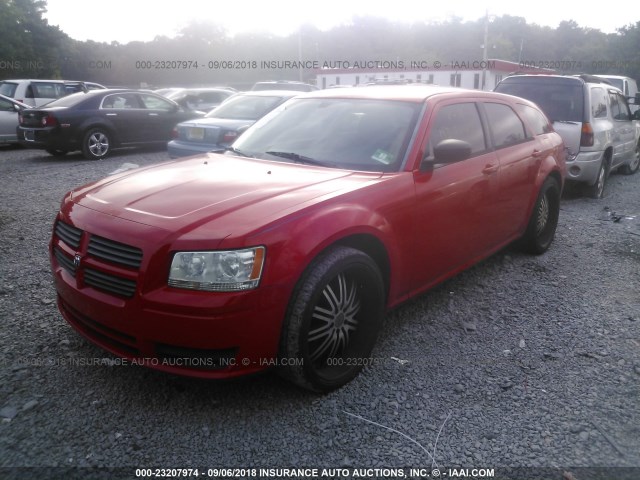 2D4FV47T88H147969 - 2008 DODGE MAGNUM RED photo 2