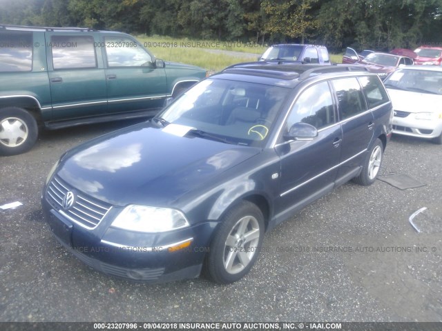 WVWWH63B24E181209 - 2004 VOLKSWAGEN PASSAT GLX BLUE photo 2