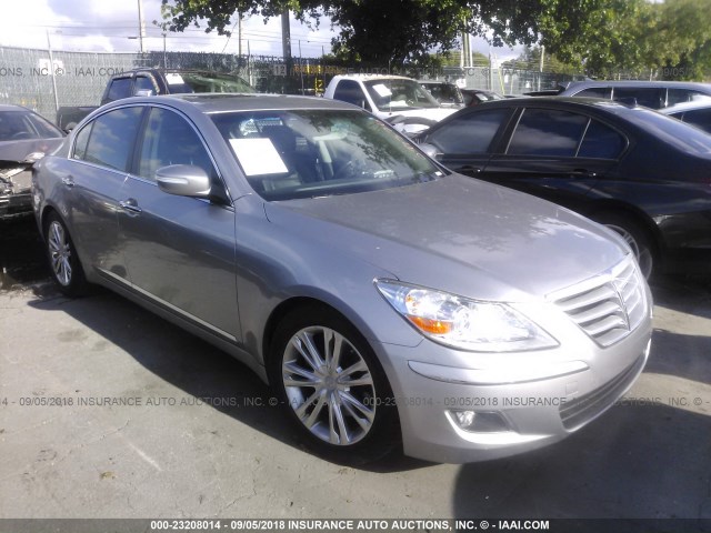 KMHGC46F09U047376 - 2009 HYUNDAI GENESIS 4.6L SILVER photo 1