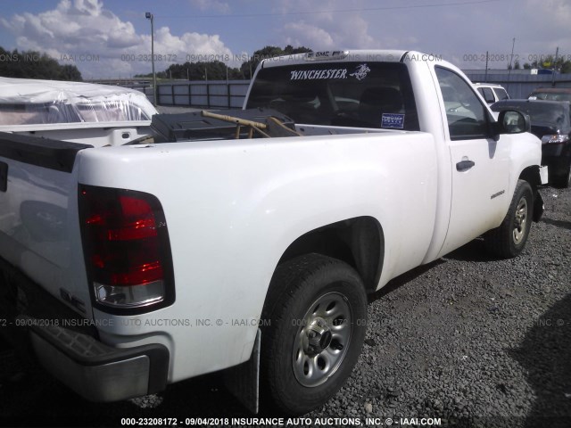 1GTN1TEA8DZ341444 - 2013 GMC SIERRA C1500 WHITE photo 4