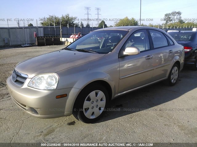 KL5JD56Z88K852369 - 2008 SUZUKI FORENZA CONVENIENCE/POPULAR BEIGE photo 2