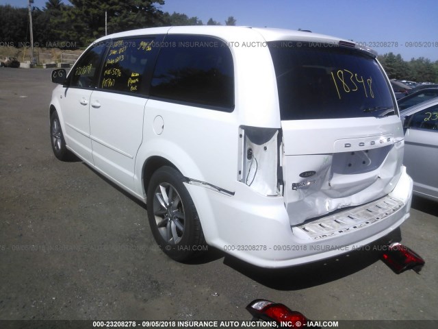 2C4RDGBG7ER230811 - 2014 DODGE GRAND CARAVAN SE WHITE photo 3