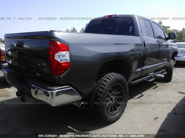 5TFRY5F13GX193260 - 2016 TOYOTA TUNDRA DOUBLE CAB SR/SR5 GRAY photo 4