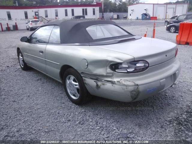 3C3EL45H0XT552568 - 1999 CHRYSLER SEBRING JX BEIGE photo 3