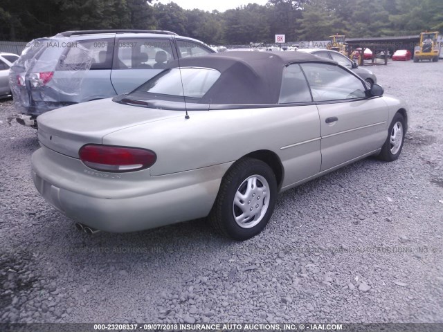 3C3EL45H0XT552568 - 1999 CHRYSLER SEBRING JX BEIGE photo 4