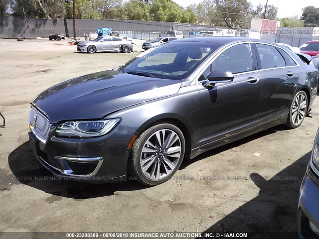 3LN6L5MU0HR609916 - 2017 LINCOLN MKZ HYBRID RESERVE GRAY photo 2