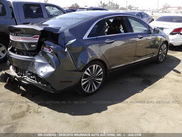 3LN6L5MU0HR609916 - 2017 LINCOLN MKZ HYBRID RESERVE GRAY photo 4