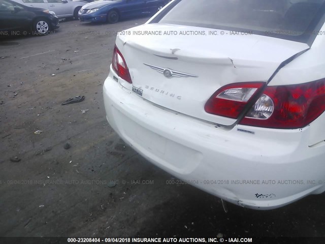 1C3LC56R98N202006 - 2008 CHRYSLER SEBRING TOURING WHITE photo 6