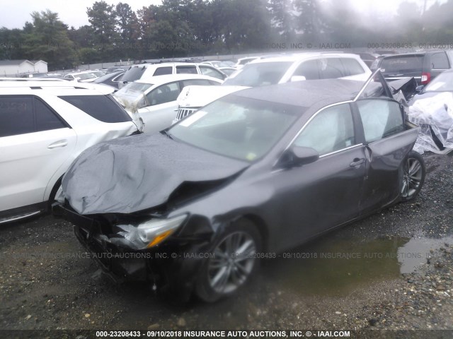 4T1BF1FK3HU342211 - 2017 TOYOTA CAMRY LE/XLE/SE/XSE GRAY photo 2