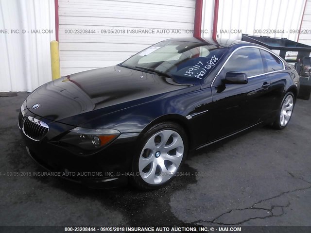 WBAEH73424B189117 - 2004 BMW 645 CI AUTOMATIC أسود صورة 2