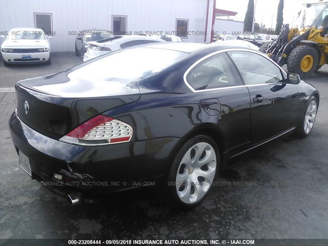 WBAEH73424B189117 - 2004 BMW 645 CI AUTOMATIC أسود صورة 4