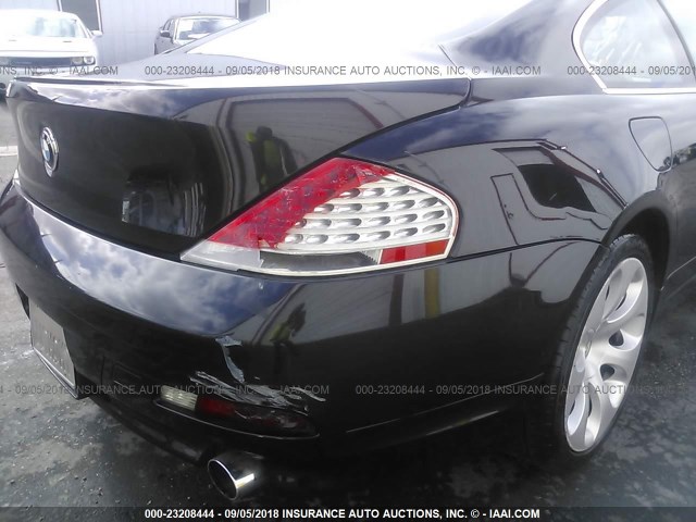 WBAEH73424B189117 - 2004 BMW 645 CI AUTOMATIC أسود صورة 6