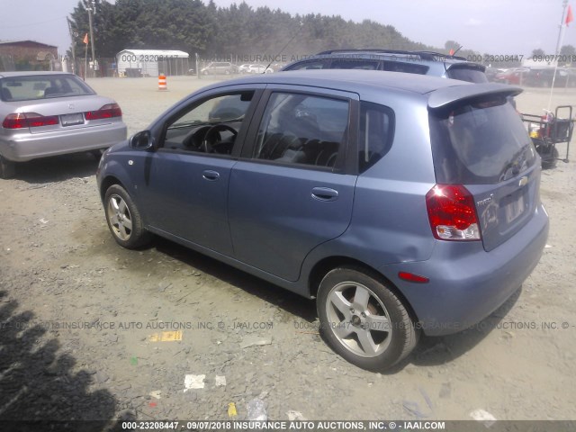 KL1TD66657B754873 - 2007 CHEVROLET AVEO LS BLUE photo 3