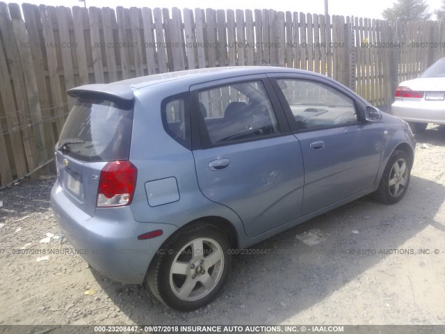 KL1TD66657B754873 - 2007 CHEVROLET AVEO LS BLUE photo 4
