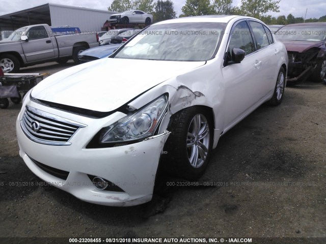 JN1CV6AP8DM305955 - 2013 INFINITI G37 JOURNEY/SPORT WHITE photo 2