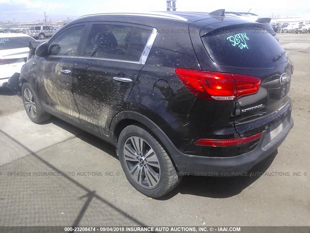 KNDPCCAC9F7770617 - 2015 KIA SPORTAGE EX BLACK photo 3