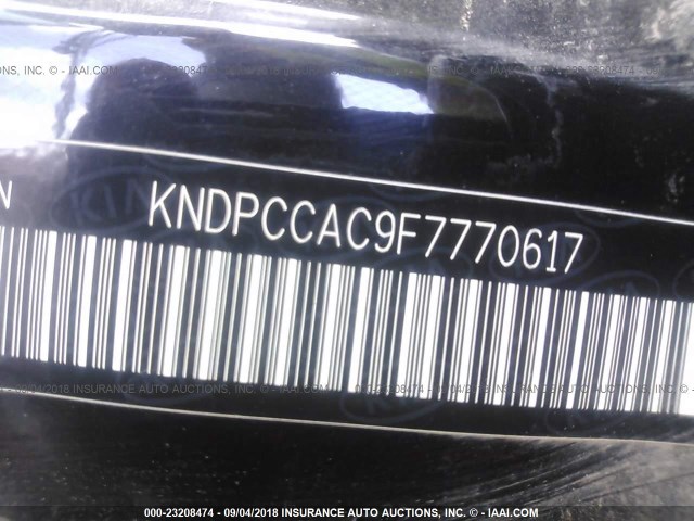 KNDPCCAC9F7770617 - 2015 KIA SPORTAGE EX BLACK photo 9