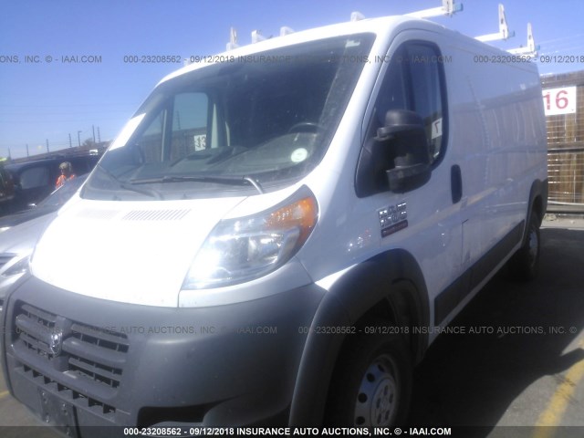 3C6TRVAG2HE531058 - 2017 RAM PROMASTER 1500 1500 STANDARD WHITE photo 2