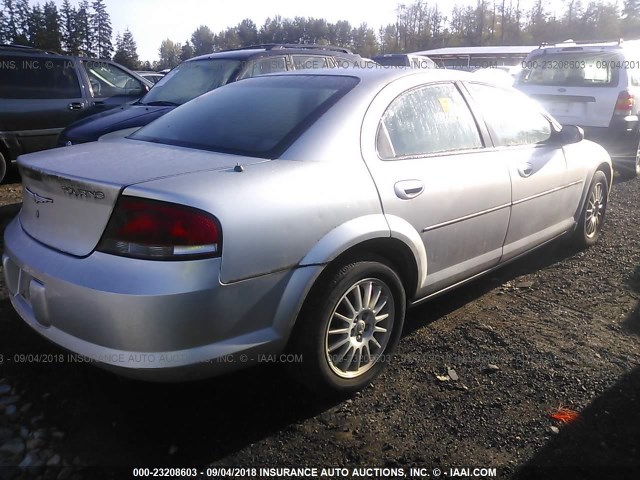 1C3EL56R04N367557 - 2004 CHRYSLER SEBRING LXI SILVER photo 4