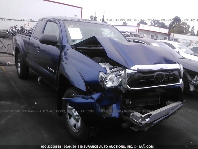 5TFTX4GN2EX035252 - 2014 TOYOTA TACOMA PRERUNNER ACCESS CAB BLUE photo 1