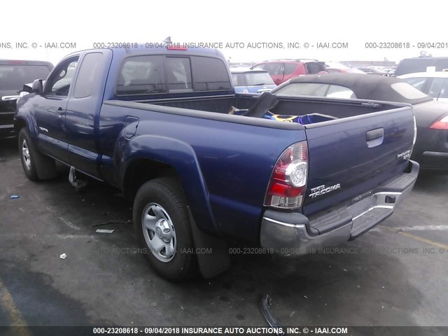 5TFTX4GN2EX035252 - 2014 TOYOTA TACOMA PRERUNNER ACCESS CAB BLUE photo 3