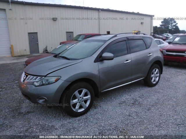 JN8AZ18W89W102878 - 2009 NISSAN MURANO S/SL/LE GRAY photo 2