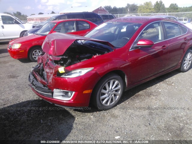 1YVHZ8DH4D5M00637 - 2013 MAZDA 6 TOURING RED photo 2