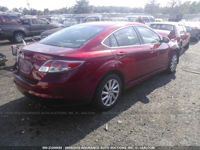 1YVHZ8DH4D5M00637 - 2013 MAZDA 6 TOURING RED photo 4