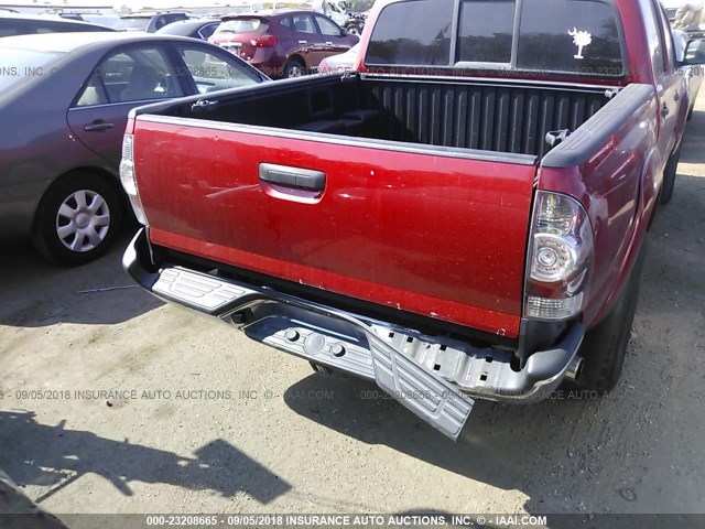 3TMLU4EN8AM041553 - 2010 TOYOTA TACOMA DOUBLE CAB RED photo 6