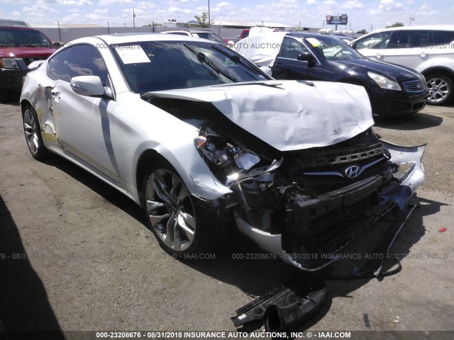 KMHHU6KJ5DU108396 - 2013 HYUNDAI GENESIS COUPE 3.8L WHITE photo 1