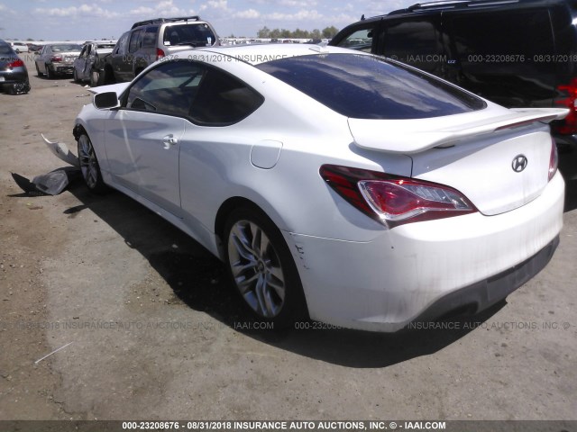 KMHHU6KJ5DU108396 - 2013 HYUNDAI GENESIS COUPE 3.8L WHITE photo 3