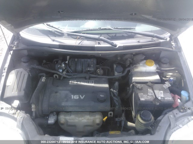 KL1TD56636B618685 - 2006 CHEVROLET AVEO LS GRAY photo 10