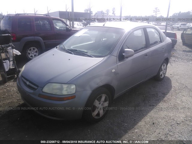 KL1TD56636B618685 - 2006 CHEVROLET AVEO LS GRAY photo 2