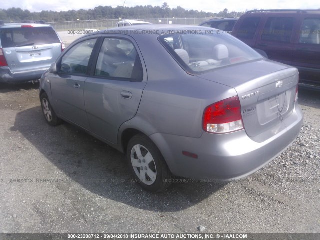 KL1TD56636B618685 - 2006 CHEVROLET AVEO LS GRAY photo 3